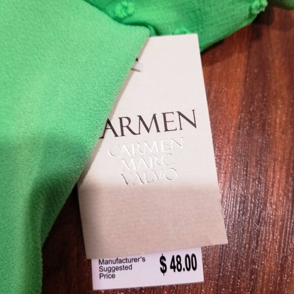 Ladies' Carmen Marc Valvo Top, Size S, Green Grass in color, NWT - Picture 5 of 11